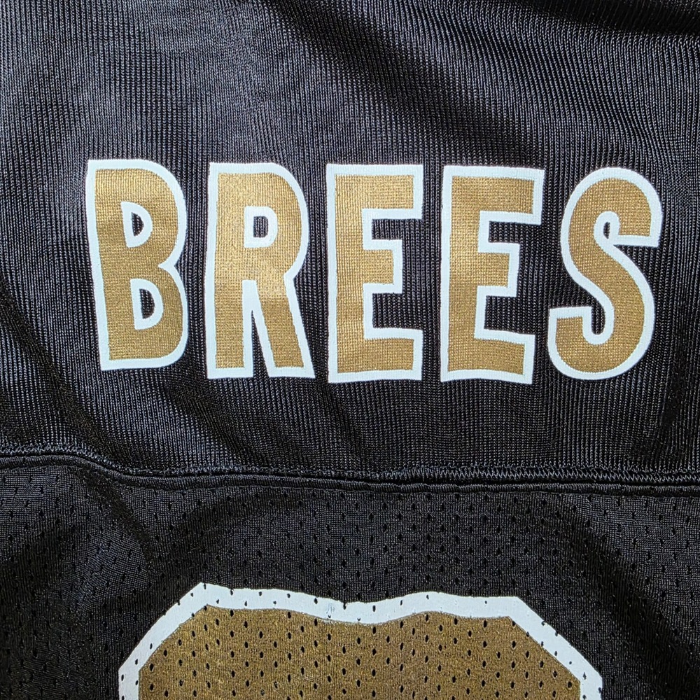 Reebok NFL Drew Brees New Orleans Saints Jersey Womens Large Black Gold 9 - Picture 9 of 10